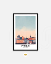 Tampere Finland Vintage Travel Poster