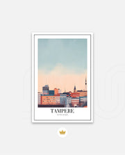 Tampere Finland Vintage Travel Poster