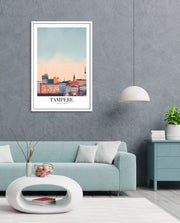 Tampere Finland Vintage Travel Poster
