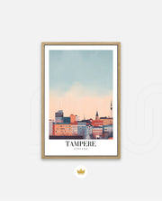 Tampere Finland Vintage Travel Poster