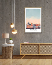 Tampere Finland Vintage Travel Poster