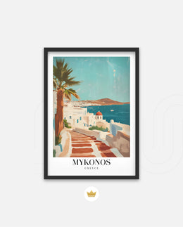 Mykonos Sunlit Steps