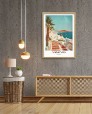 Mykonos Sunlit Steps