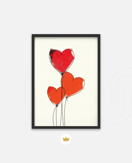 Red Heart Balloons