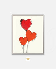 Red Heart Balloons